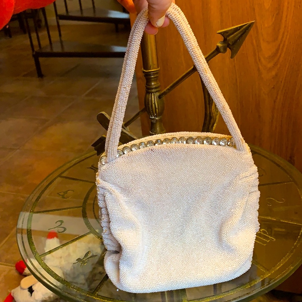 Rare Vintage Beaded Rhinestone Purse - Picture 5 of 14
